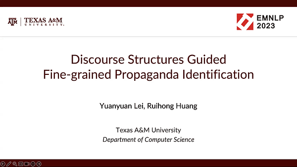 Discourse Structures Guided Fine-grained Propaganda Identification